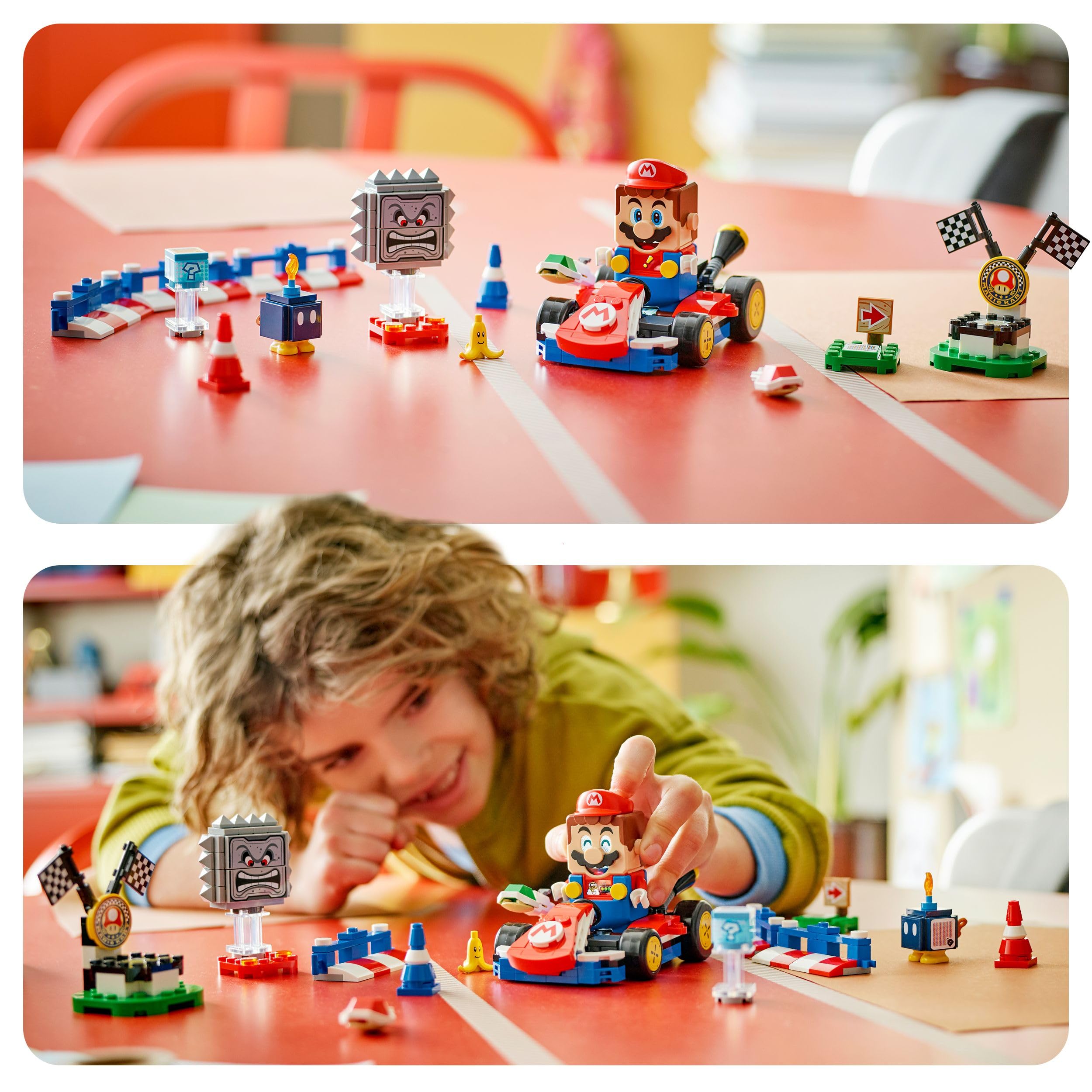 LEGO Mario Kart - Interattivo e Kart Standard - Percorso di Gara con Macchina Giocattolo, 3 Figure, Podio e Barriere - Regalo da Gaming per Bambini e Bambine da 7 Anni in su - 72043
