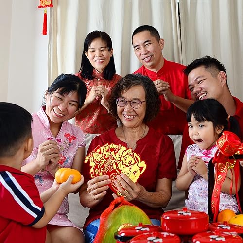 Miniatura 7 de ADXCO 24 sobres rojos de Año Nuevo chino 2023 sobres de dinero de la suerte de la suerte paquetes rojos de conejo de dibujos animados en forma de