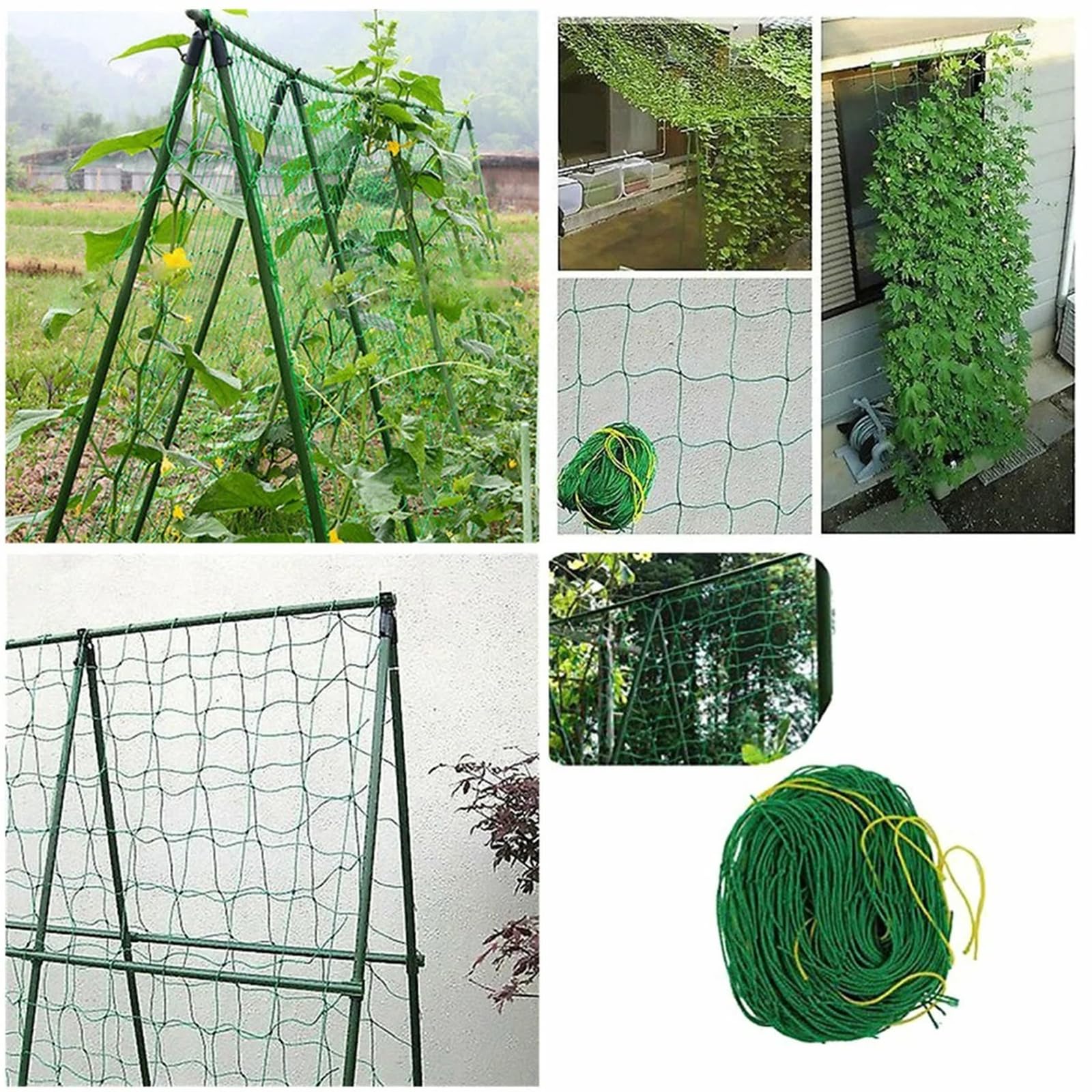Filet pour Plantes grimpantes 1.8x3.6m, Grille pour Concombres Tomates Jardins Serres