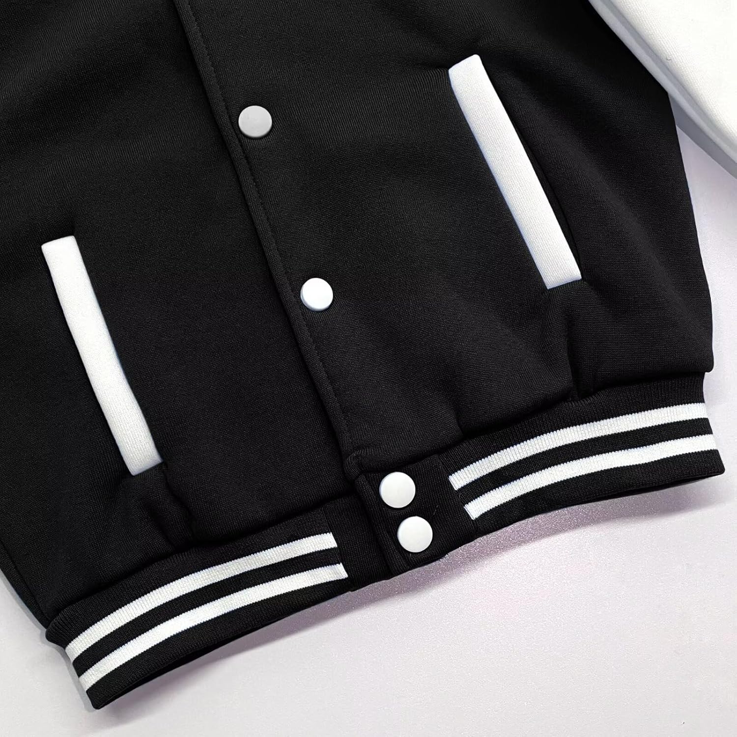 Kids Boys Varsity Jacket Baseball Jacket Casual Sport Cardigan Sweatshirt Youth 2-13 Year - Image 5