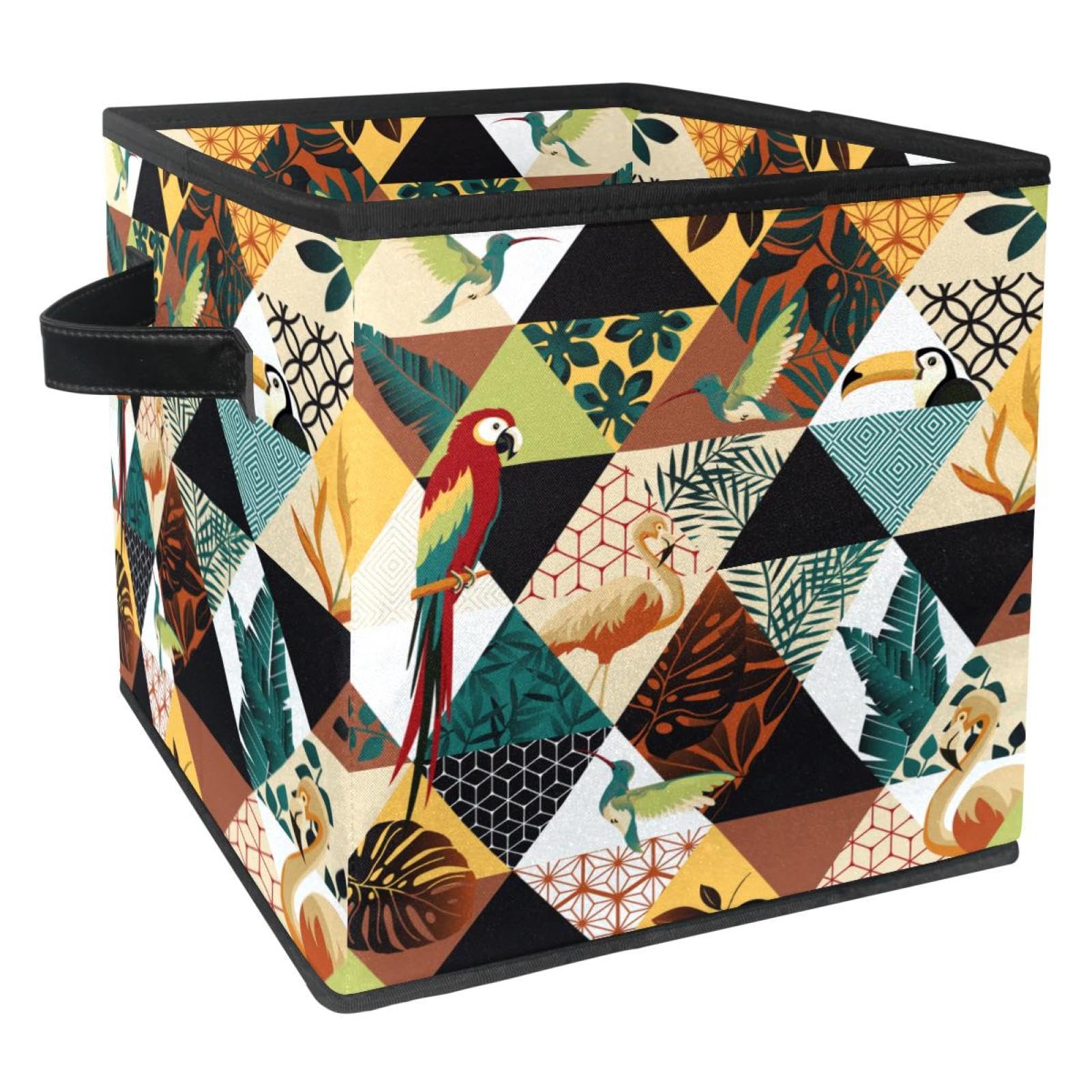 Cube de rangement pliable avec poignées : organiseur en tissu robuste pour jouets et vêtements