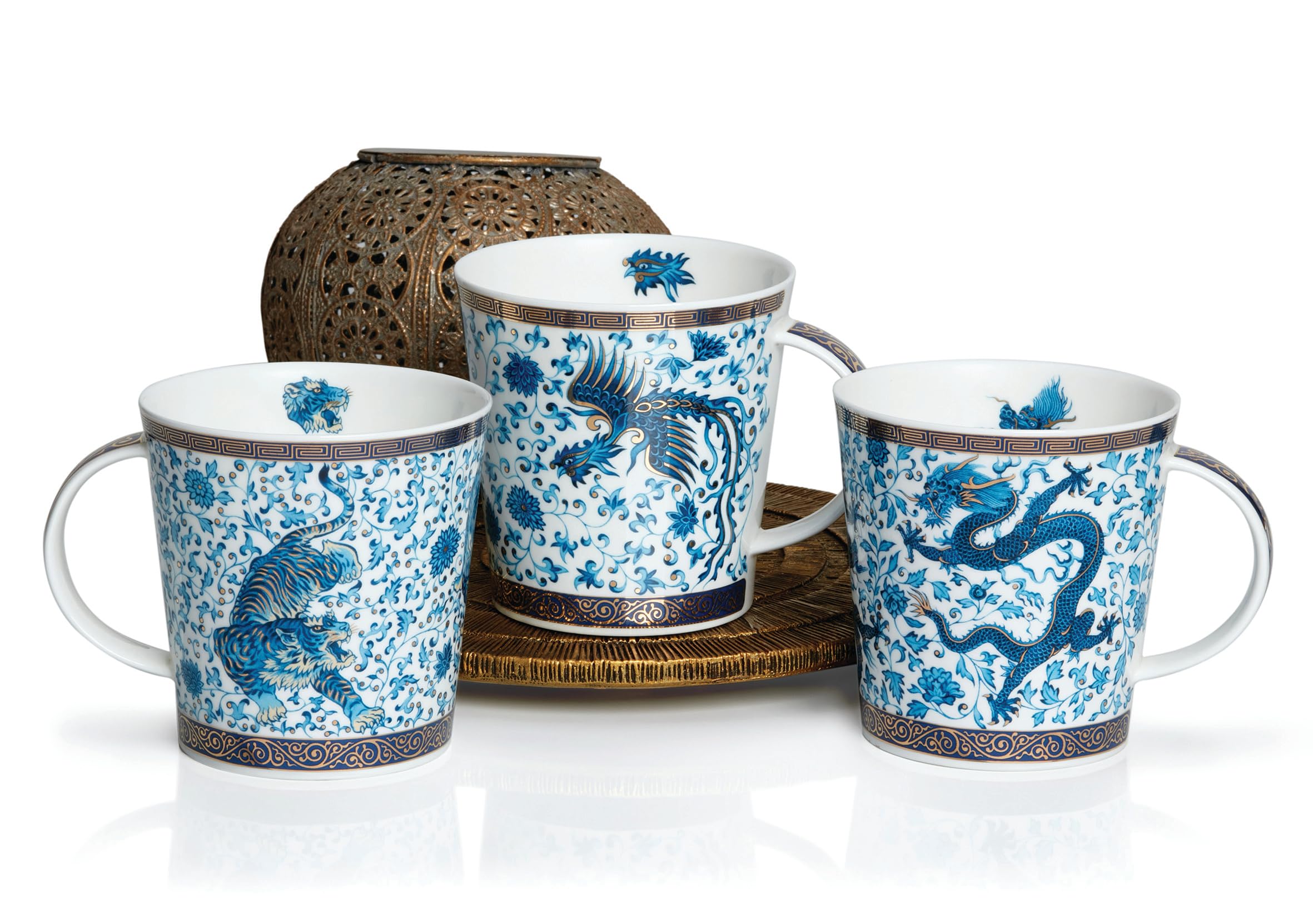Dunoon Caingorm Tasse en porcelaine fine Bleu Ming (Tigre Bleu et Blanc)