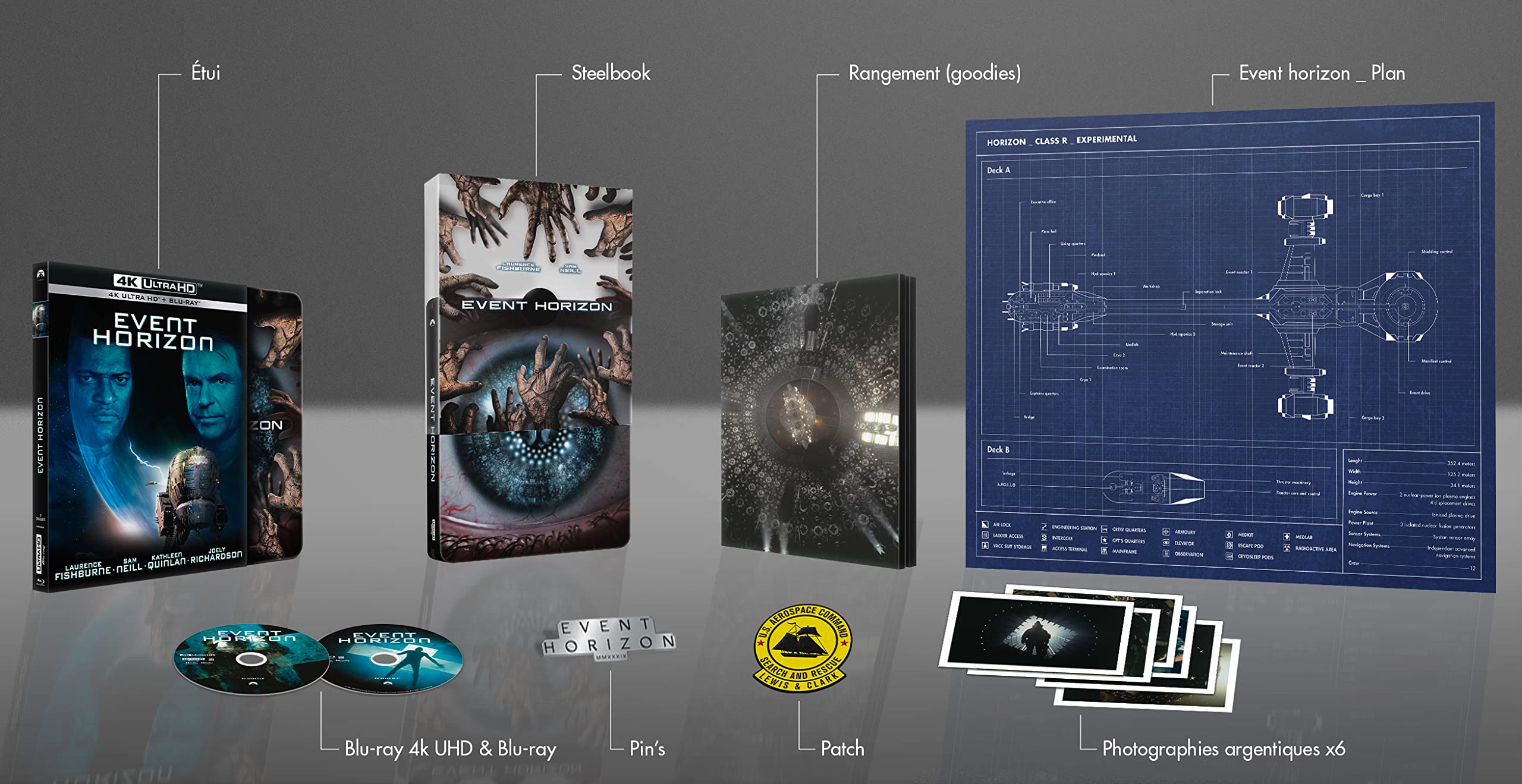 Event Horizon - Steelbook - Combo UHD 4K + Blu-ray [Édition collector 4K Ultra HD + Blu-ray - Boîtier SteelBook® + goodies]