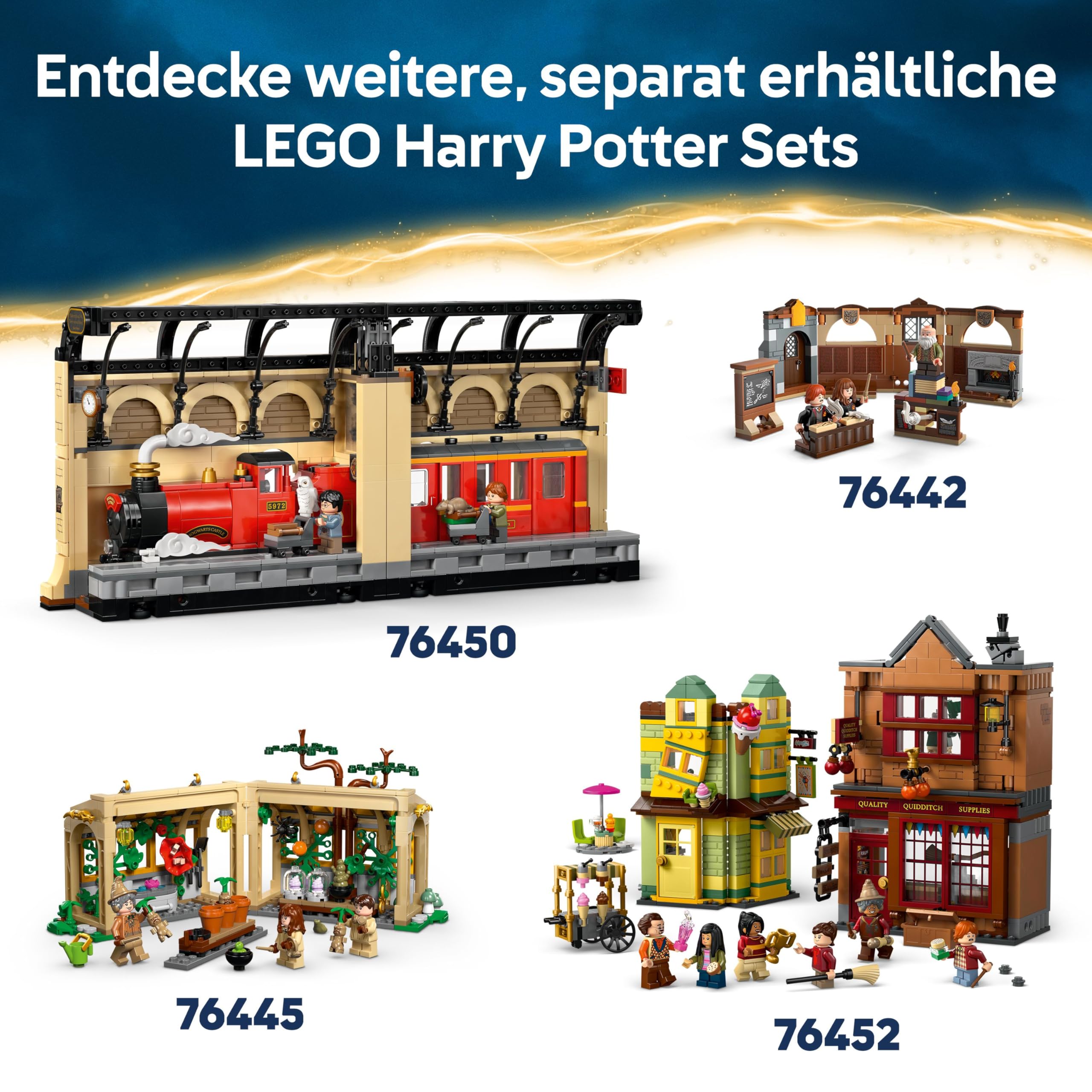 LEGO Harry Potter Schloss Hogwarts: Der Hauptturm - Spielzeug mit fliegendem Schlüssel, Zauberschachzimmer, 12 Minifiguren - Geschenk für Jungen, Mädchen & Erwachsene Fans ab 10 Jahren - 76454
