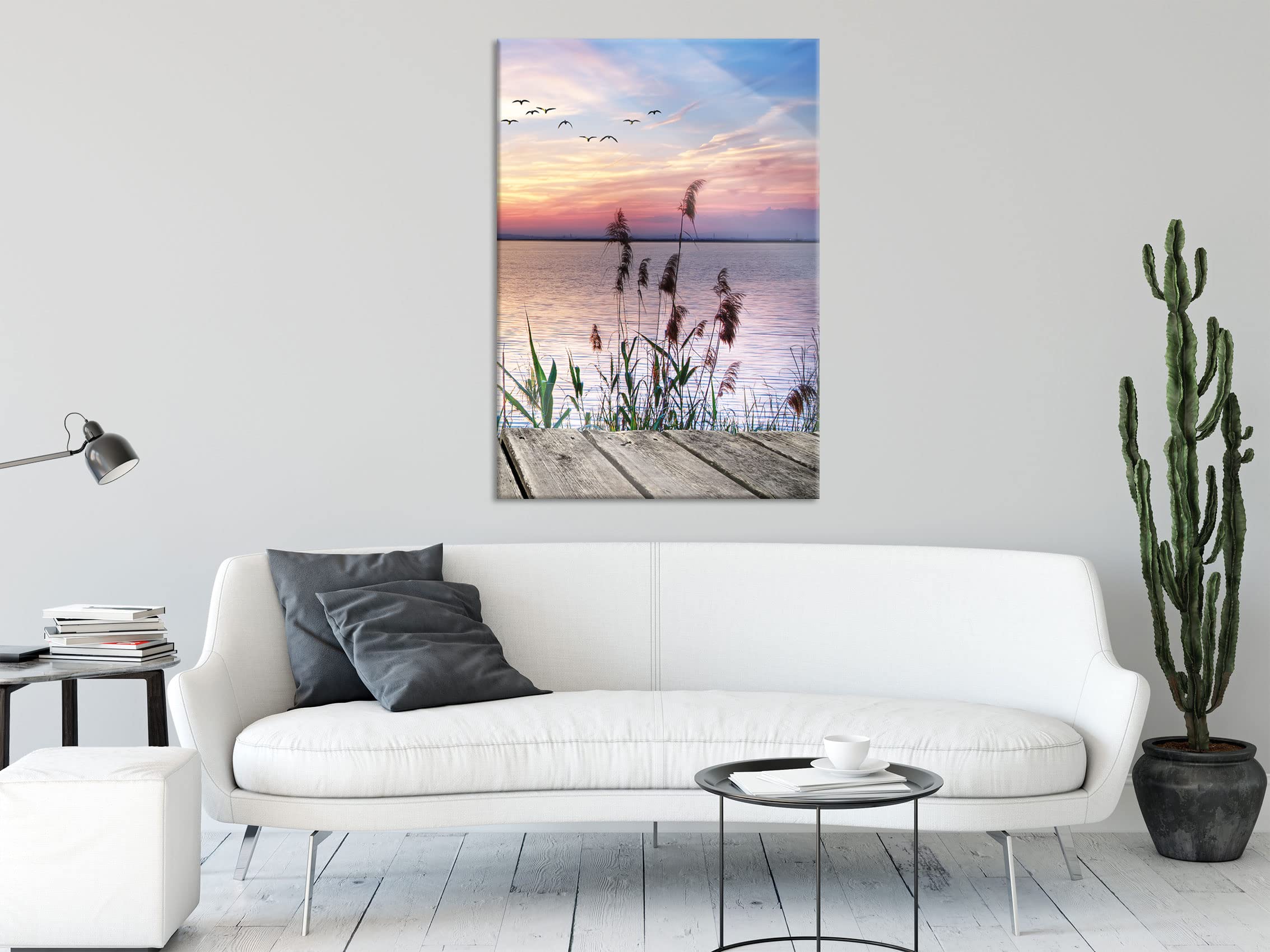 Pixxprint Tableau en verre véritable - 70 x 100 cm