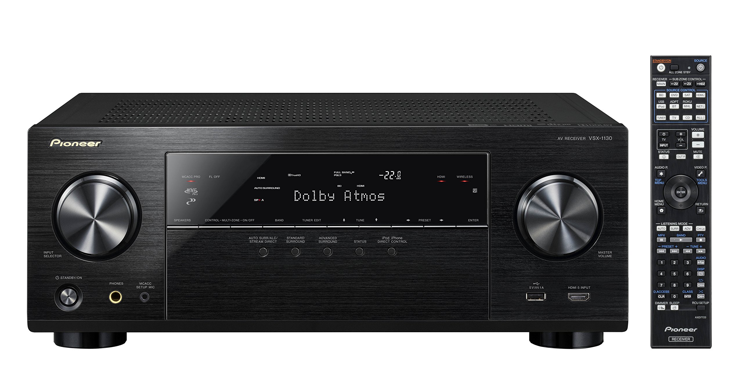 Pioneer AVアンプ VSX-1130 Pioneer VSX-1130-K Receptor Audio/Video, 7.2 Canales, Bluetooth