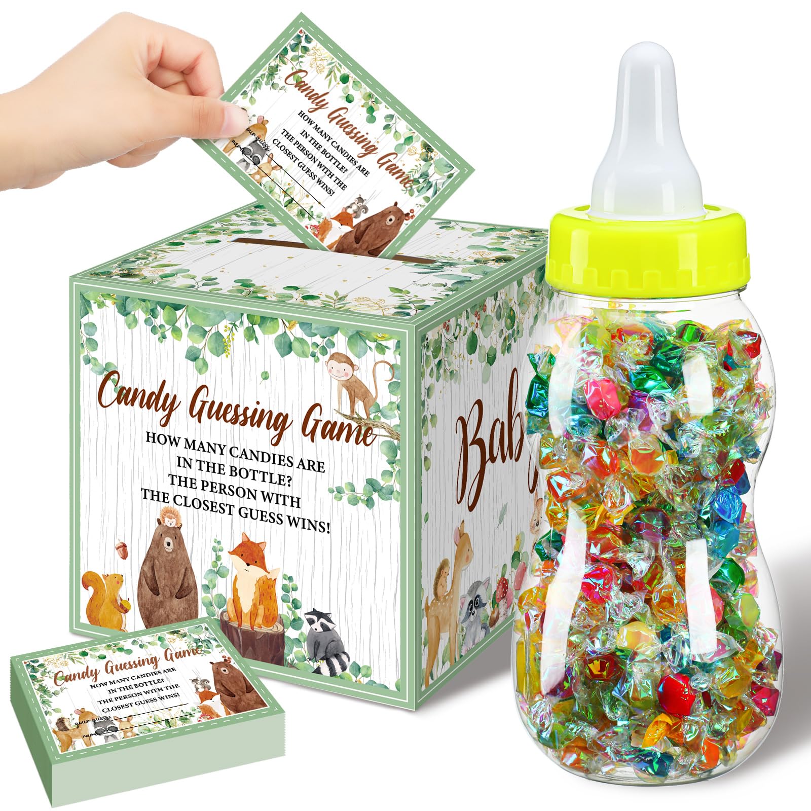 Glenmal 52 Pcs Baby Shower Games Gift Sets Large Baby Bottle - party games and activities | Mubboo