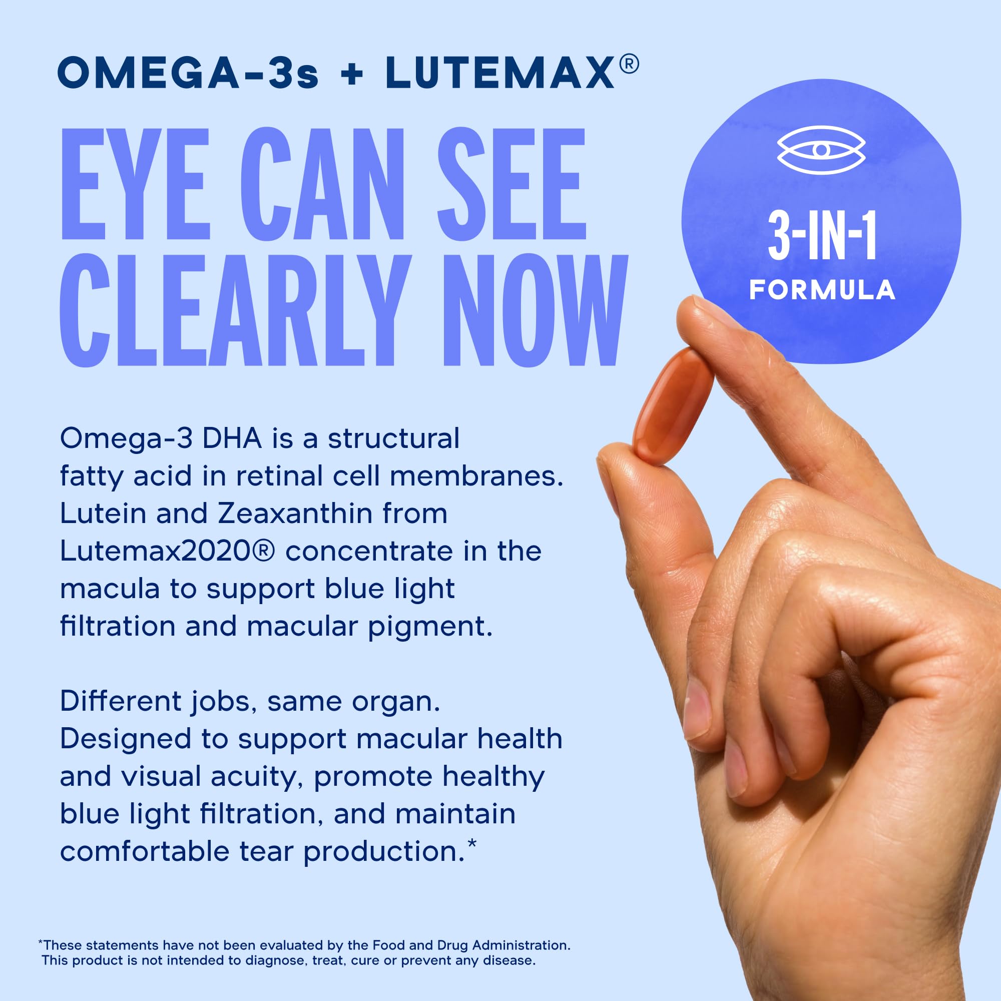 Oceanblue Omega-3 2100 with Lutein & Zeaxanthin - 90 Softgels (30 Servings) — Amazon image 4