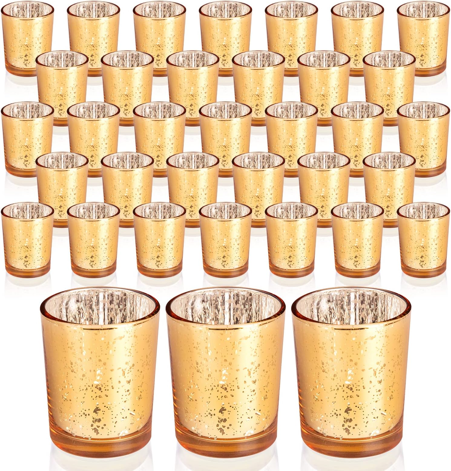 Zhehao Set of 16 Clear Square Tealight Candle Holders