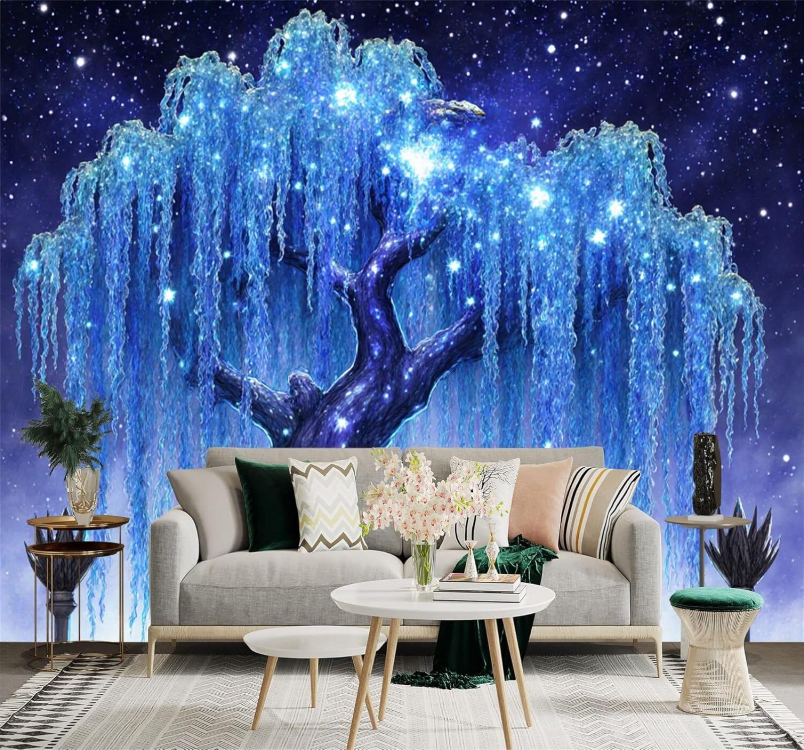 Papier peint univers fantastique bleu XLMING pour une chambre sereine