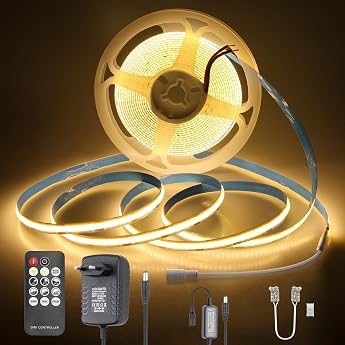 Aclorol COB LED Strip Warm White 5m 12V [Energy Class D]