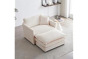 Chenille Accent Chair with Ottoman: The Perfect Oversized Comfy Choice