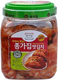 Jongga Mat Kimchi 52.9 oz(1.5kg) Cut Cabbage Kimchi - Imported from Korea - Fresh Naturally Fermented