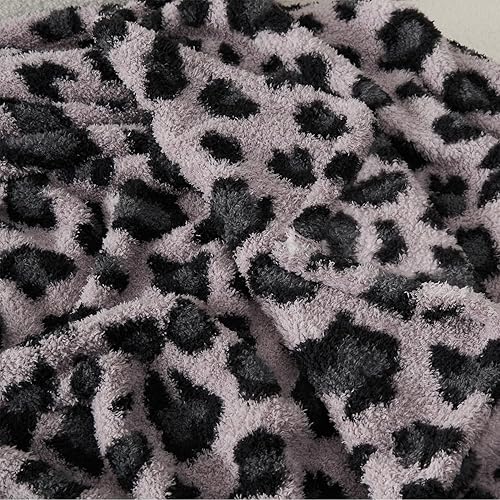 Miniatura 6 de Qeils Manta para sofá, manta de punto súper suave, manta reversible cálida y acogedora, manta de flores mullidas, manta de felpa ligera con