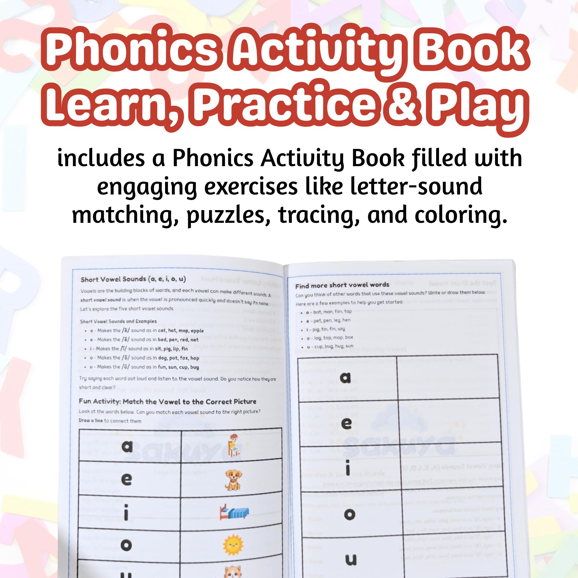 Sakuya Hands-On Phonics Kit for Kids | Games for Kids | Letter and Spelling Game | Durable Letter Tiles | Early Development Game, and Engaging Cognitive Development Activities 3