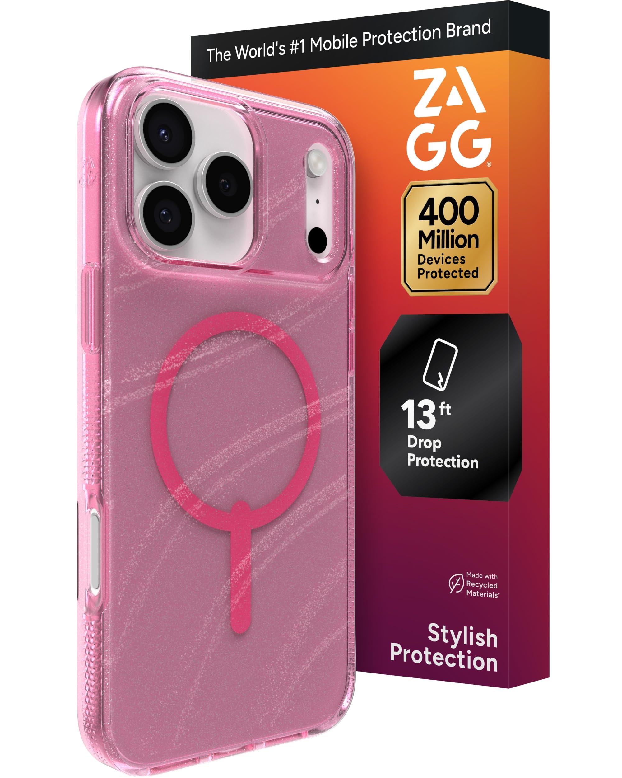 Amazon.com: ZAGG Milan Snap Case for iPhone 17 Pro Max - Pink