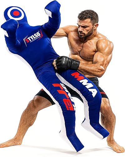Miniatura 28 de Un-Filled Grappling Dummy Wrestling Dummy Jiu Jitsu Dummy for BJJ MMA Judo Karate Practice Adult Kids Negro,Azul,Rojo -,Amarillo