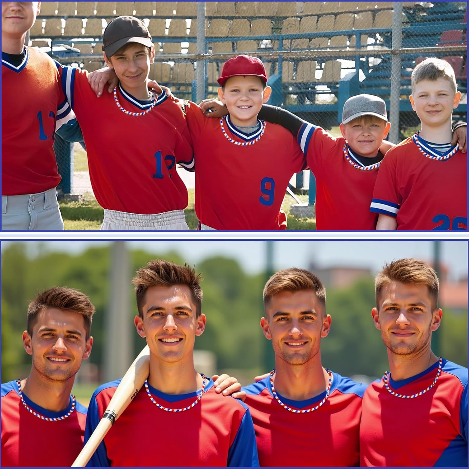 Baseball/Football Necklace Sparkly Rhinestone Baseball Game Day Chain Accessories for Men Women Team Players Lovers Gift - Image 4