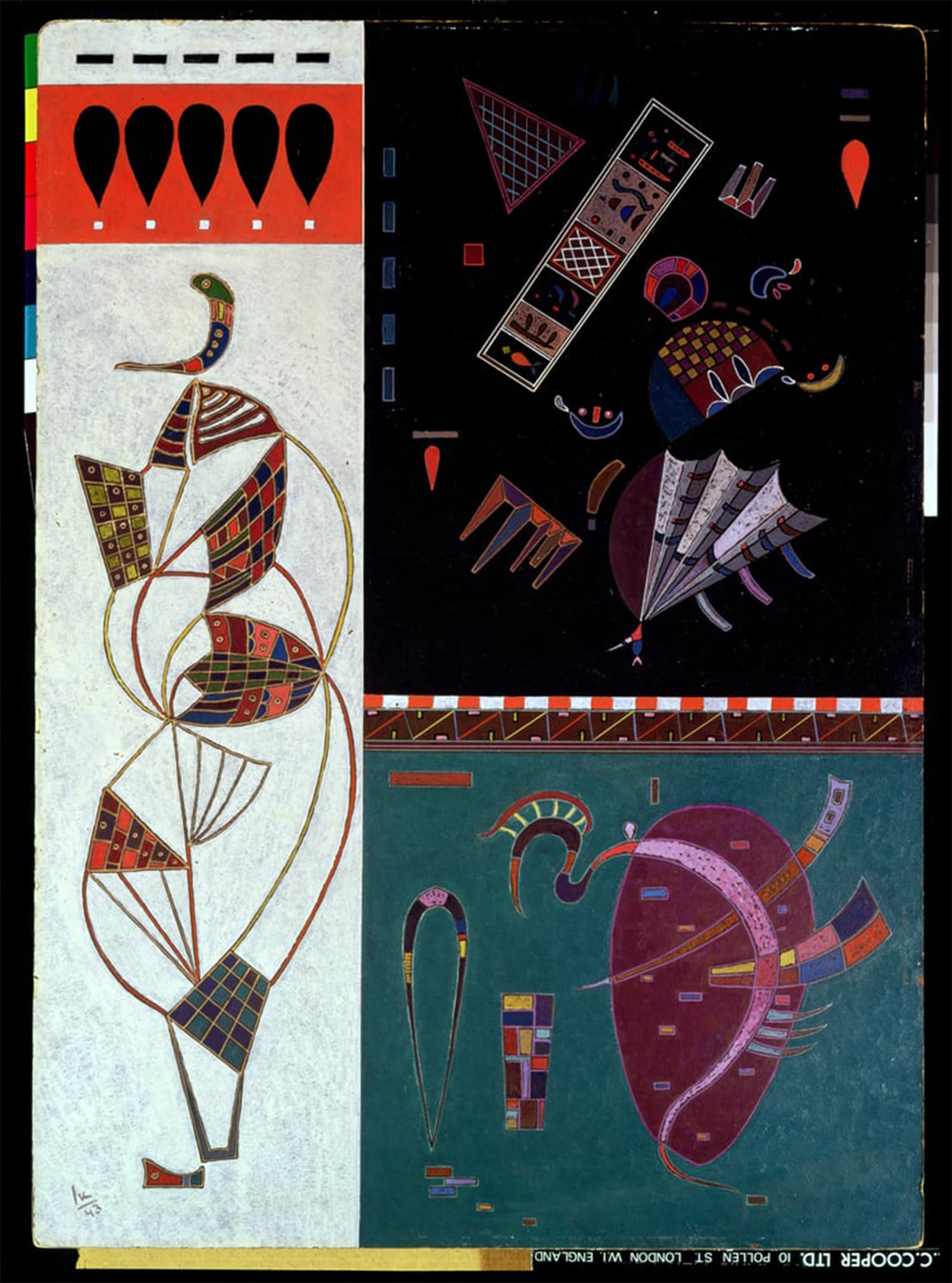 Tableau Toile Wassily Kandinsky Division Unite décoration murale 60x90