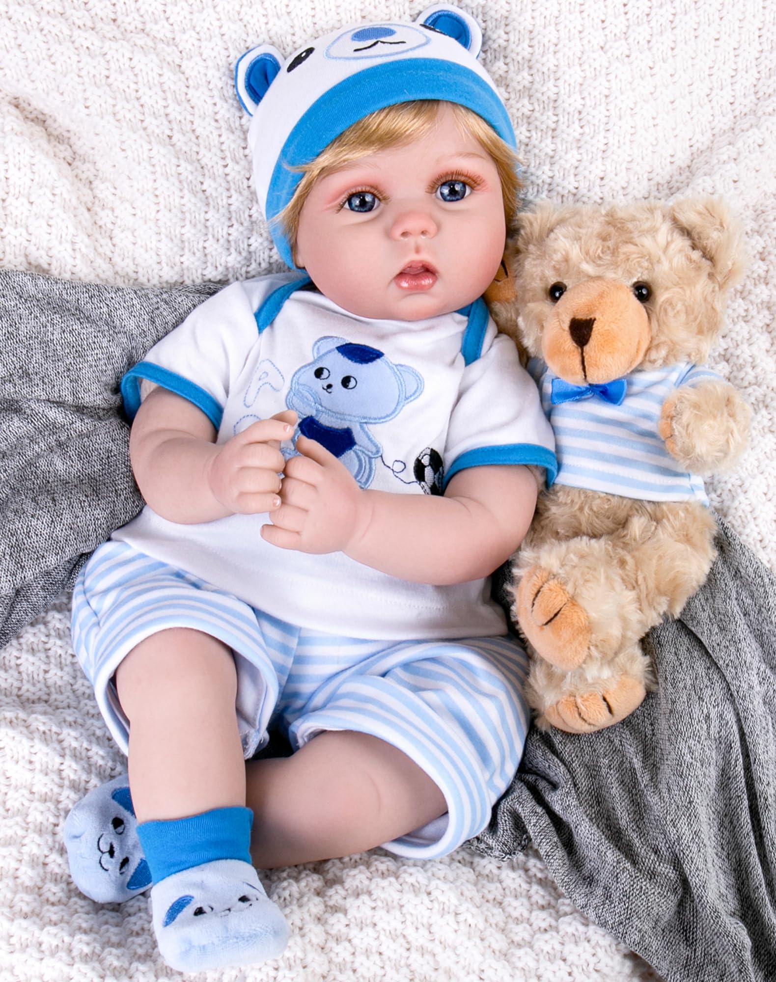 Amazon.com: Aori Reborn Baby Boy Doll - 22 Inch Lifelike Realistic
