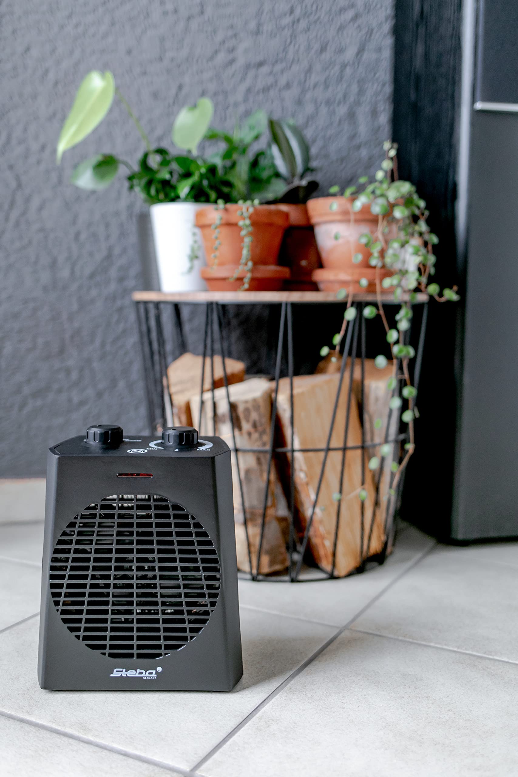 Termoventilador Steba con protección contra sobrecalentamiento y asas de transporte, adecuado para habitaciones de hasta 20 m² aprox. FH 504.