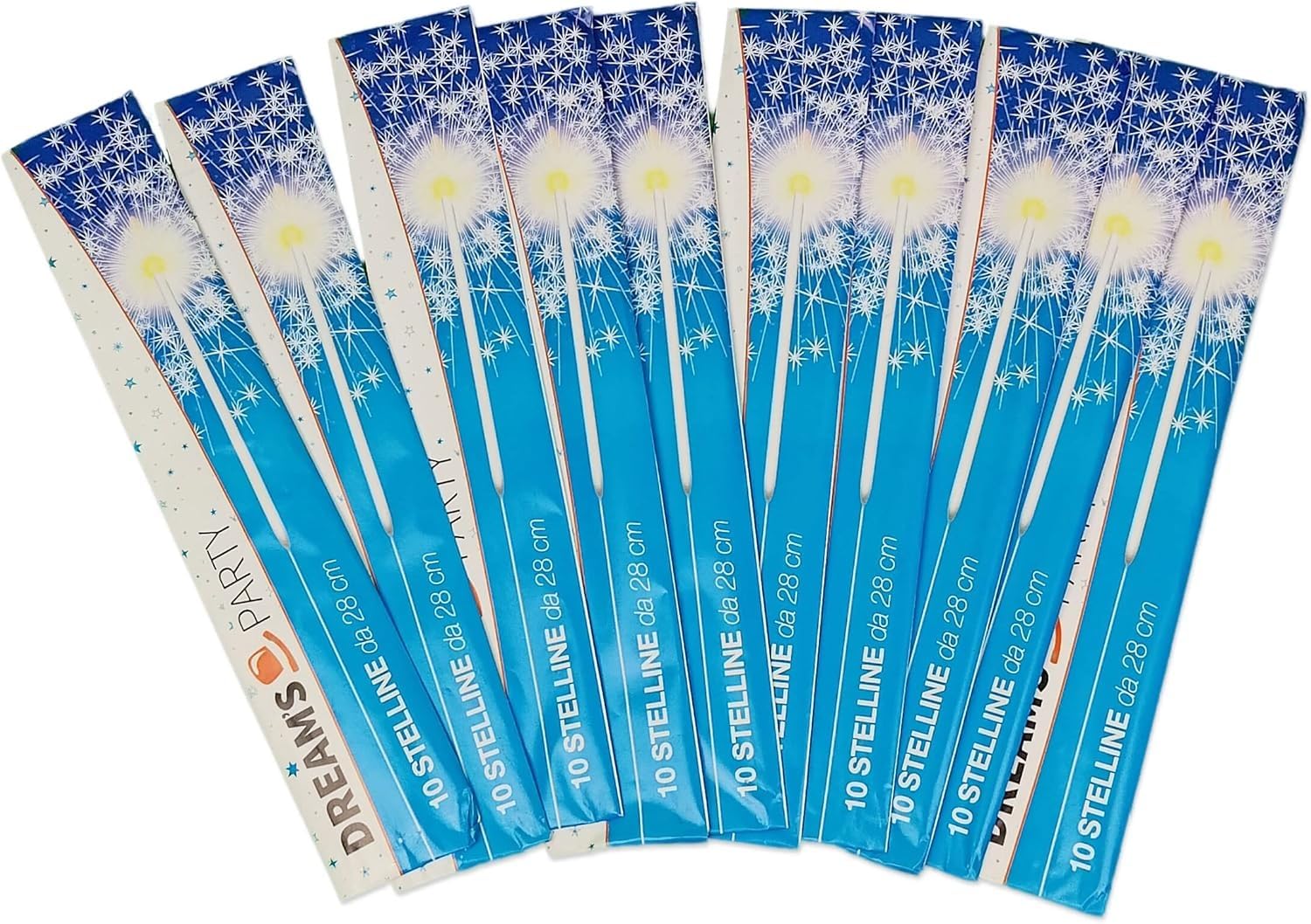 100 Pezzi - SCINTILLE 28cm - FONTANINE fontane per Feste Matrimoni, Compleanno, Capodanno Natale, Party di Ogni Genere - Bastoncino Stelle filanti Ideali Come Decoro addobbo Feste Esterne K1 / Cat.1