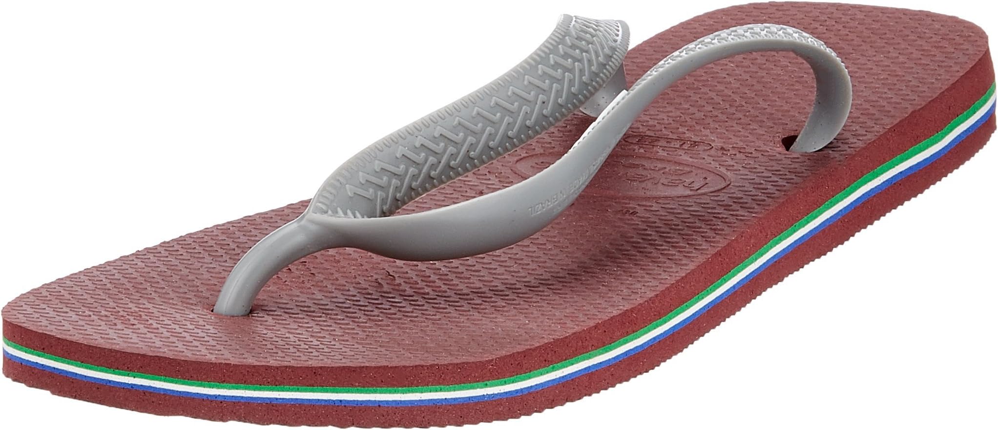 Havaianas Unisex Havaianas Brasil Logo Flip Flops, Grape Wine, 1 UK Men/ 2 UK Women