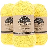 Vista 9 de (3 madejas pequeñas y hermosas) Mezcla de hilo de alpaca Umayo [165 yardas en total] Rojo, #5 voluminoso