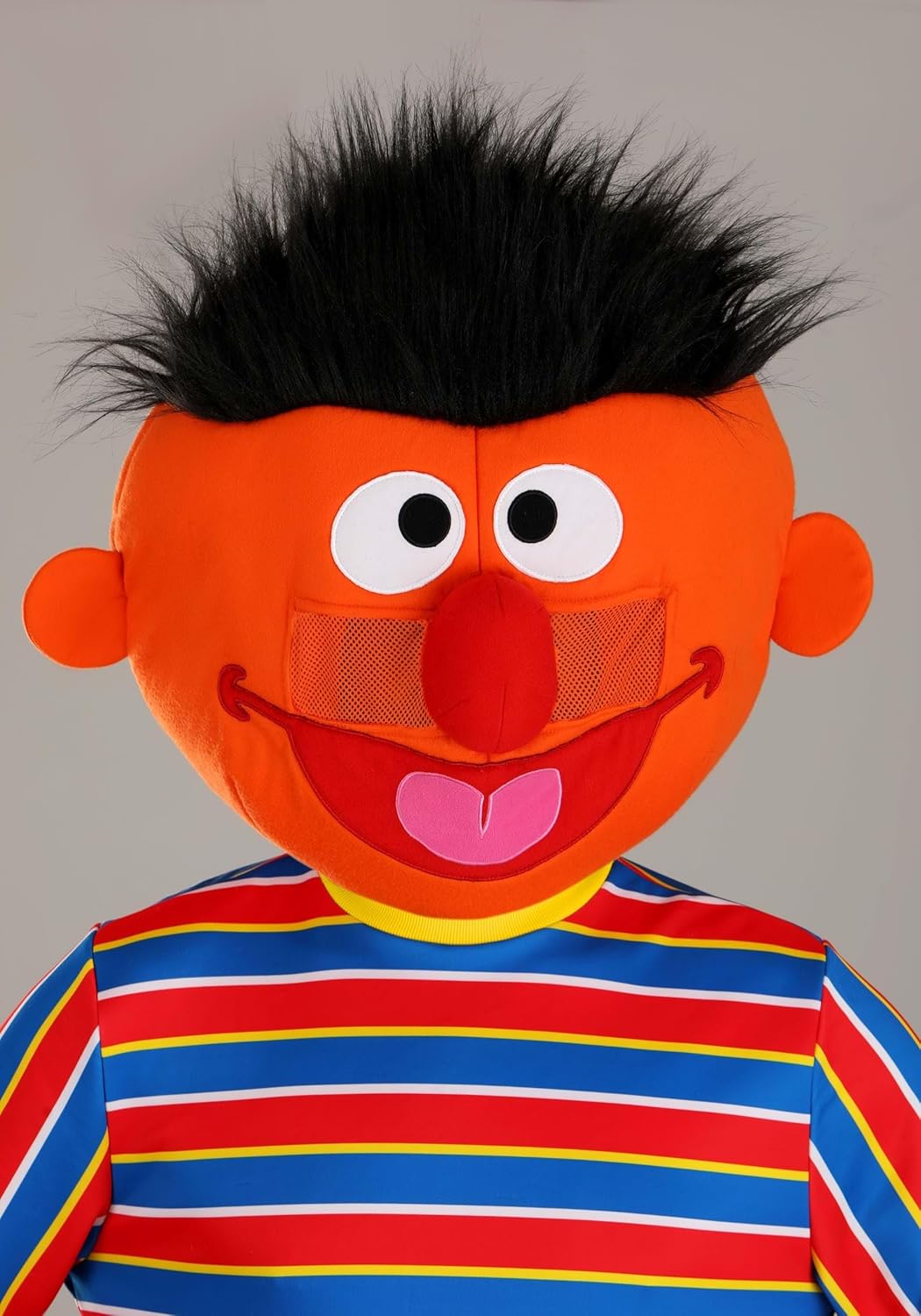 Men's Sesame Street Ernie Mascot Costume | Adult Muppet Character Outfit Shirt, Head and Gloves for Halloween - Image 3