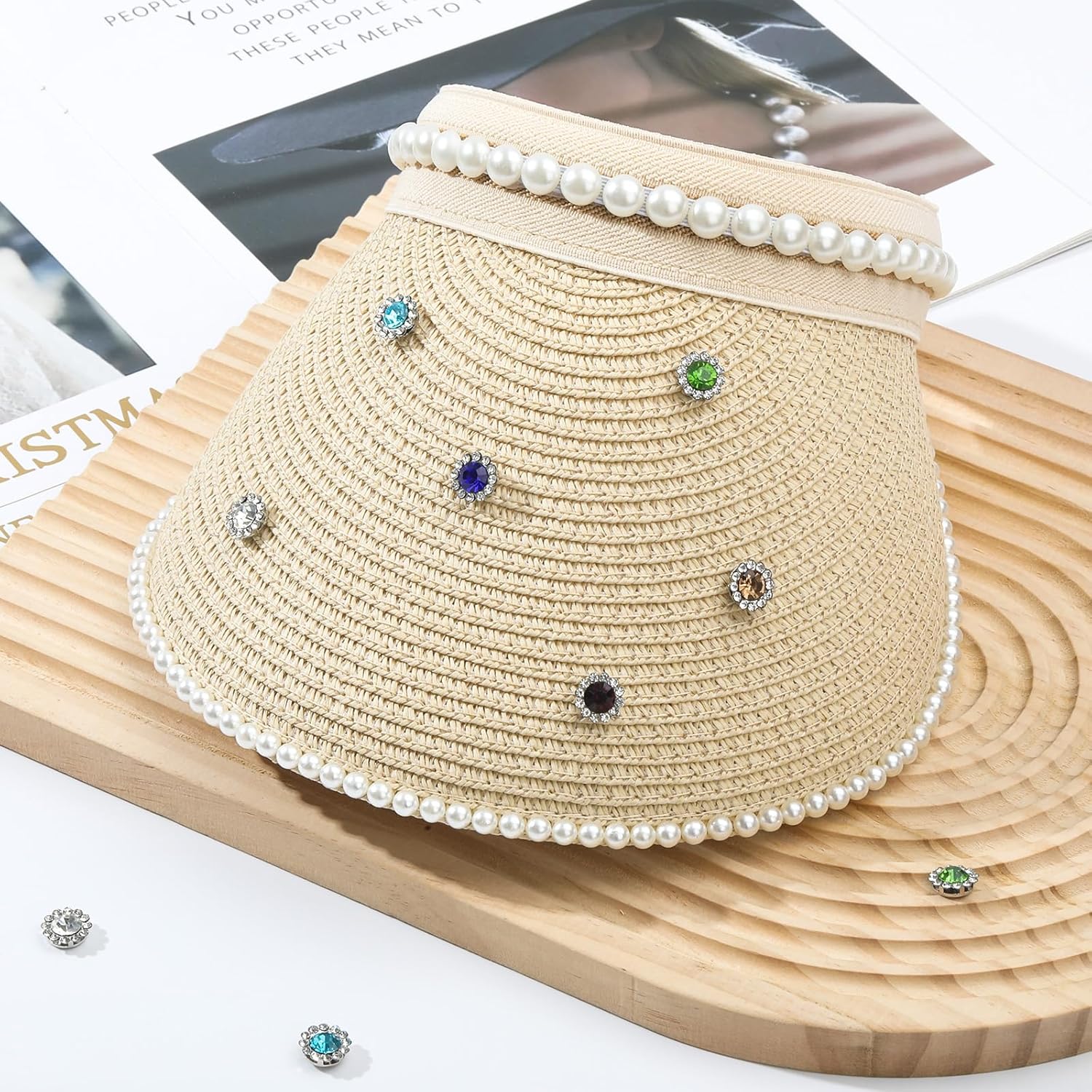 Godonswal140Pcs Sew on Flower Claw Rhinestones 0.47 Inch - Sparkling Crystal Glass Gems for Bedazzling Clothing, Shoes, Bags, Wedding Dresses, Hats & DIY Craft Embellishments (Mixed Color) - Image 3