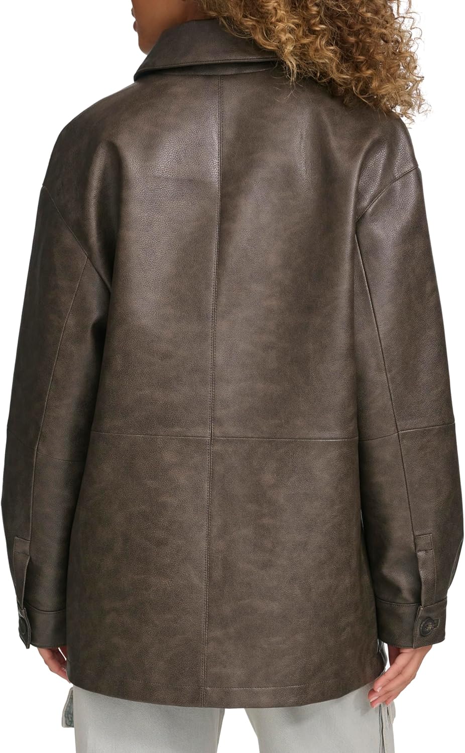 Levi's Womens Levi's Women's Relaxed Fit Faux Leather Blazer - Image 3