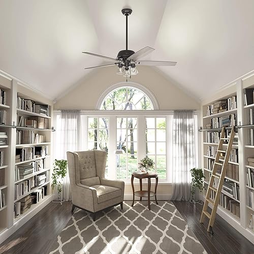 Miniatura 4 de Hunter Fan Company 51200 Churchwell Ventilador de techo, 60, bronce noble