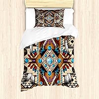 Vista 103 de Ambesonne Juego de funda de edredón de pesca, lubina de boca grande atrapando un bocado en espray de agua, imagen salvaje, juego de cama decorativo