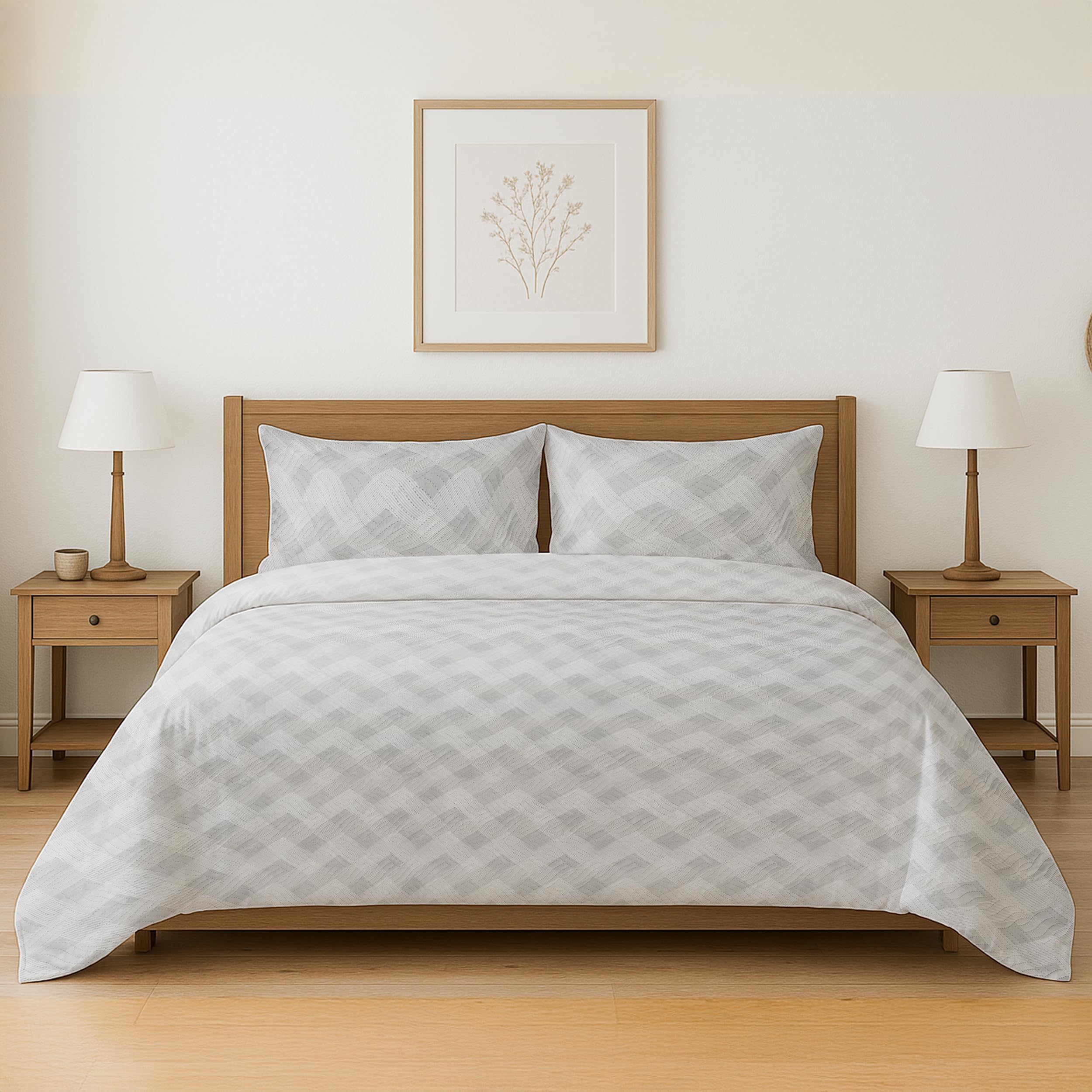 Colcha Boutis para Primavera y Verano Bicolor Reversible Liso de Color Beig + 2 Funda Cojin 50x70 cm - Colcha Ligera Fina Entretiempo (Cama 135, 220x260cm) — view 24