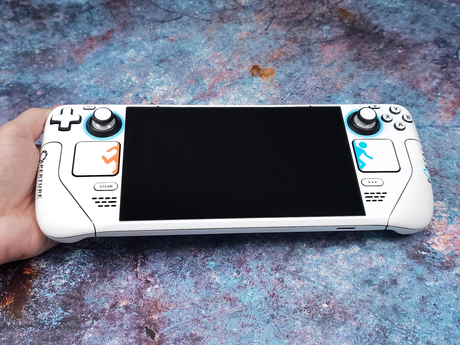 Steam Deck Skin, Portal Edition, Full Wrapping Matte Vinyl Skin for Steam Deck (Designed by POP SKIN), Compatible with Both Steam Deck LCD Version and OLED Version.