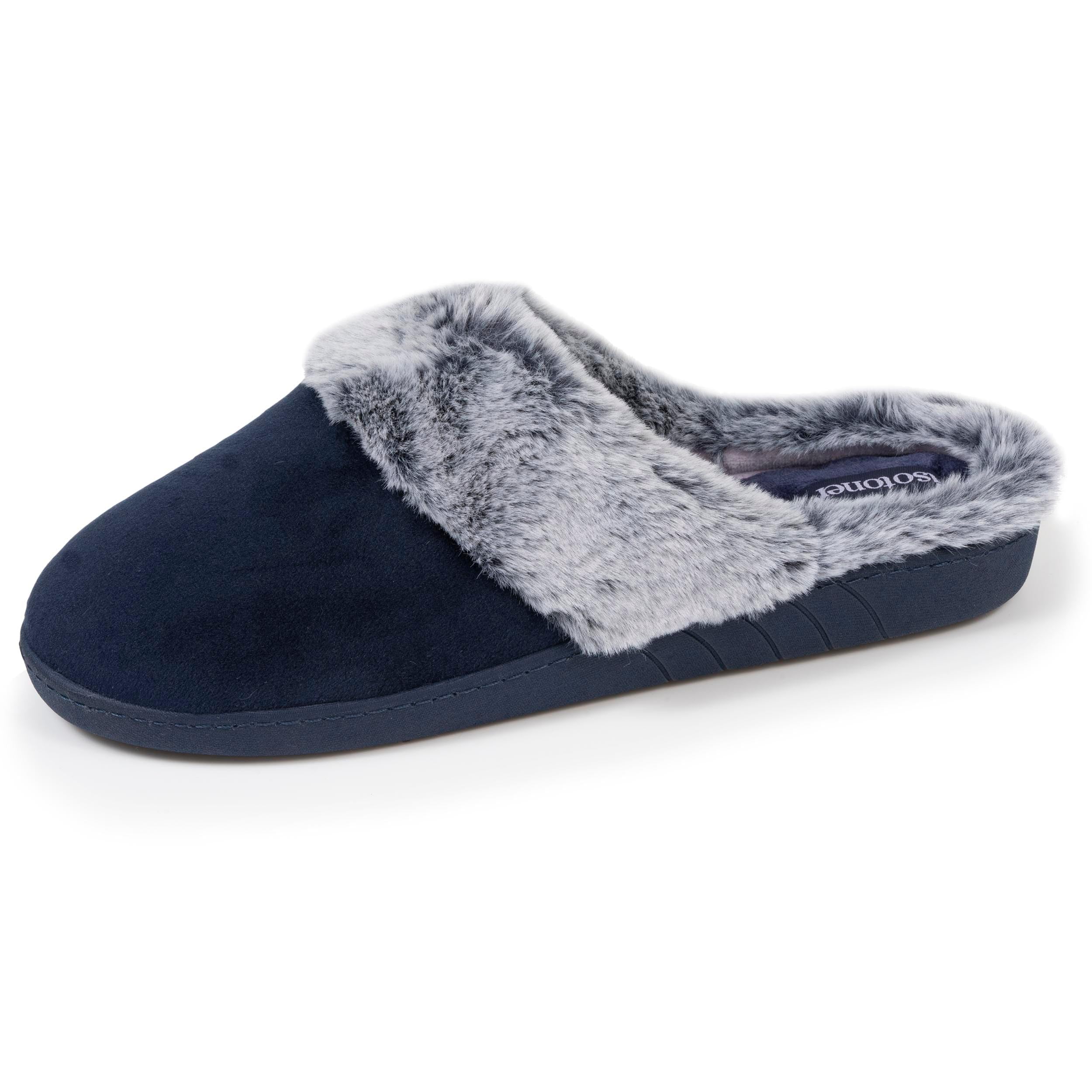 Isotoner Chaussons pantoufles Mules femme Marine 38 EU