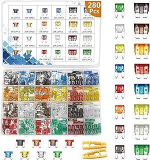 282Pcs-Car Fuses Assortment Kit,Blade-Type Automotive Fuses,Automotive Fuses-Standard&Mini&Low Profile Mini(2A/5A/7.5A/10A/15A/20A/25A/30A),Replacement Fuses for Car/RV/Truck/Motorcycle