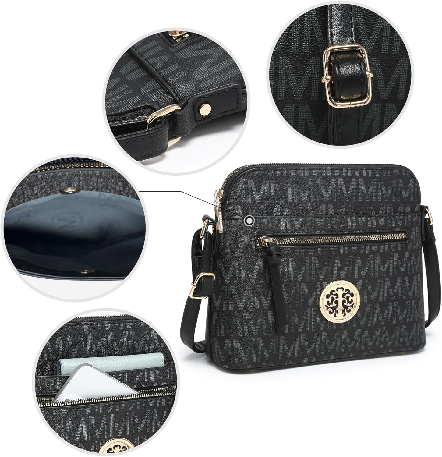 MKP COLLECTION Womens Fashion Crossbody Bag Medium Shoulder Purse with Adjustable Strap Multi Pockets for Travel Daily Use - Image 4