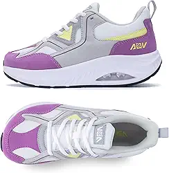 Sapatos femininos com bico largo, suporte de arco, tênis ortopédico para joanetes de fascite plantar