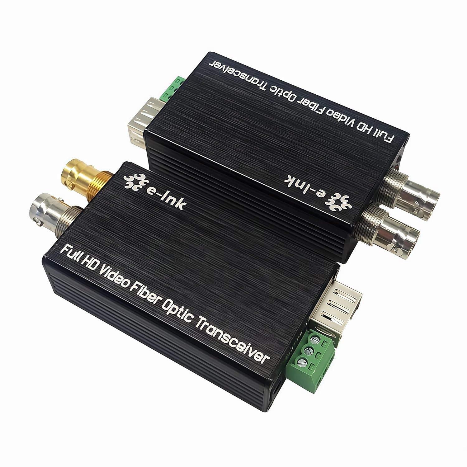 Mini HD/3G-SDI Fiber Extender 1080P Over Fiber Converter - Broadcast Level Video Optical Transceiver Single-Mode 20km With RS485 Tally and Loop Output
