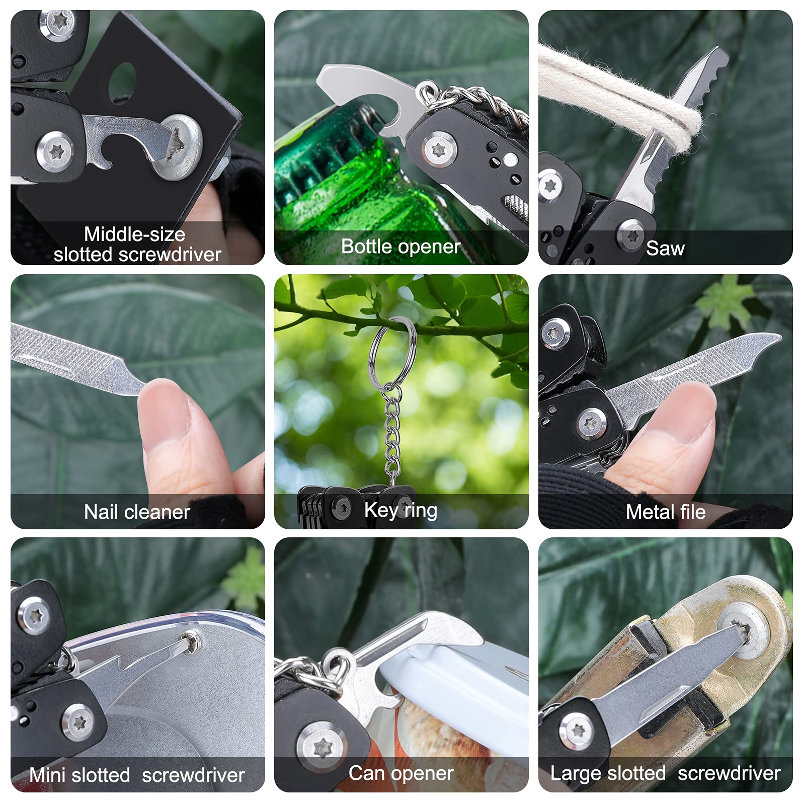 Bovgero Mini Multitool Pliers 15in1, Premium Multi Tool Plier