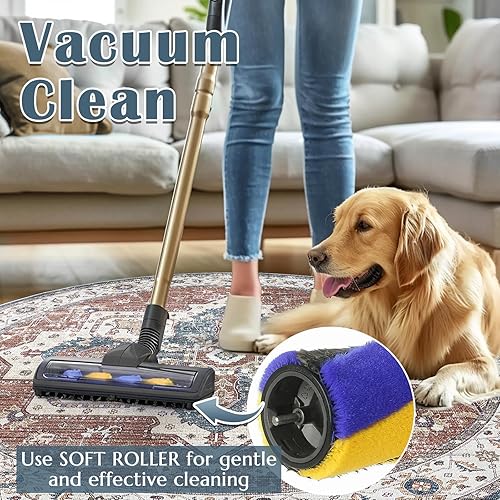 Vista 50 de jinchan Alfombra lavable de 8 x 10 pies, diseño tribal de pelo bajo, resistente a las manchas, alfombra bohemia envejecida, alfombra suave de lana