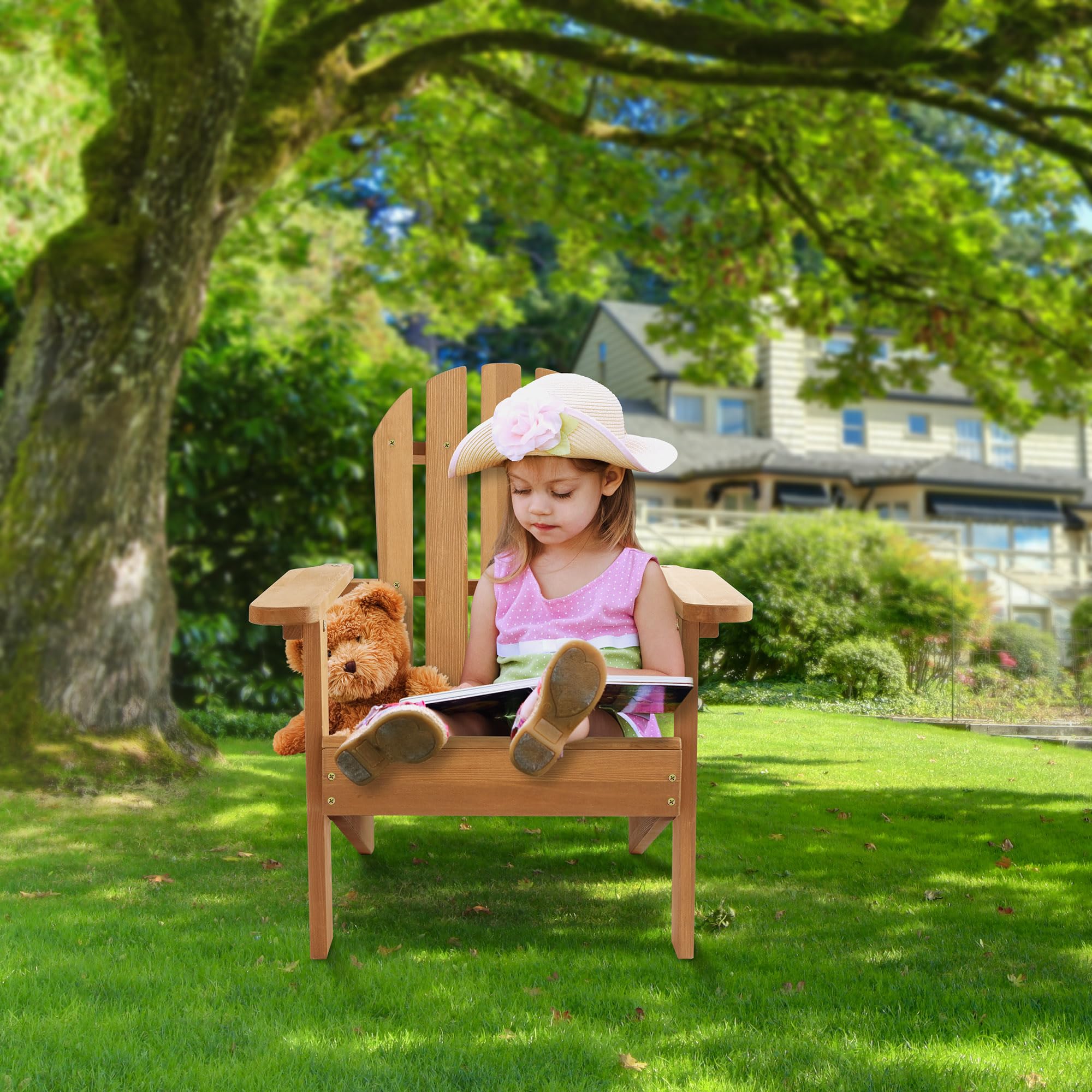 Snapklik.com : Casafield Childrens Adirondack Chairs, Set Of 2 Cedar ...