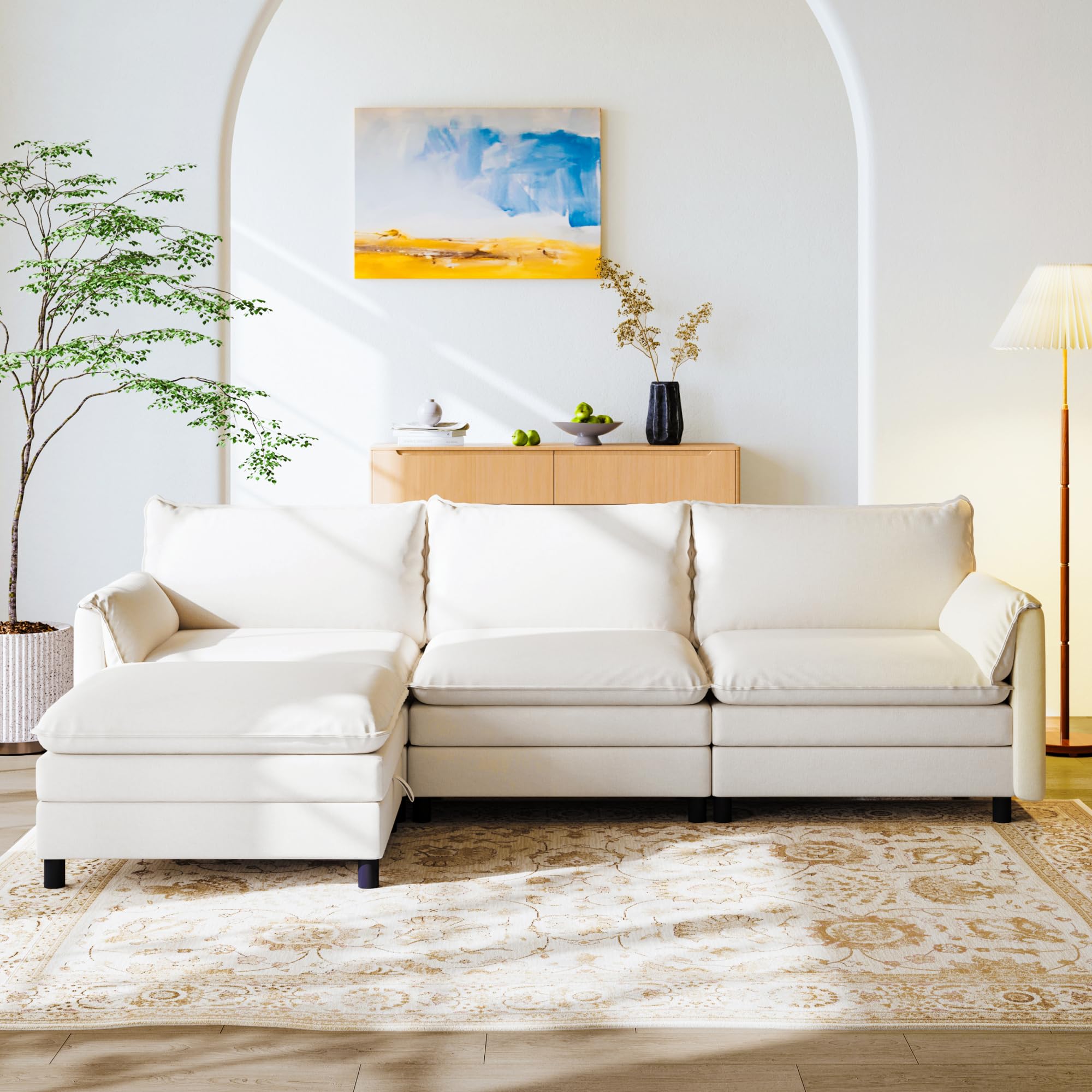 Amazon.com: FLEXISPOT SF6 L-Shaped Cloud Sectional Couch with