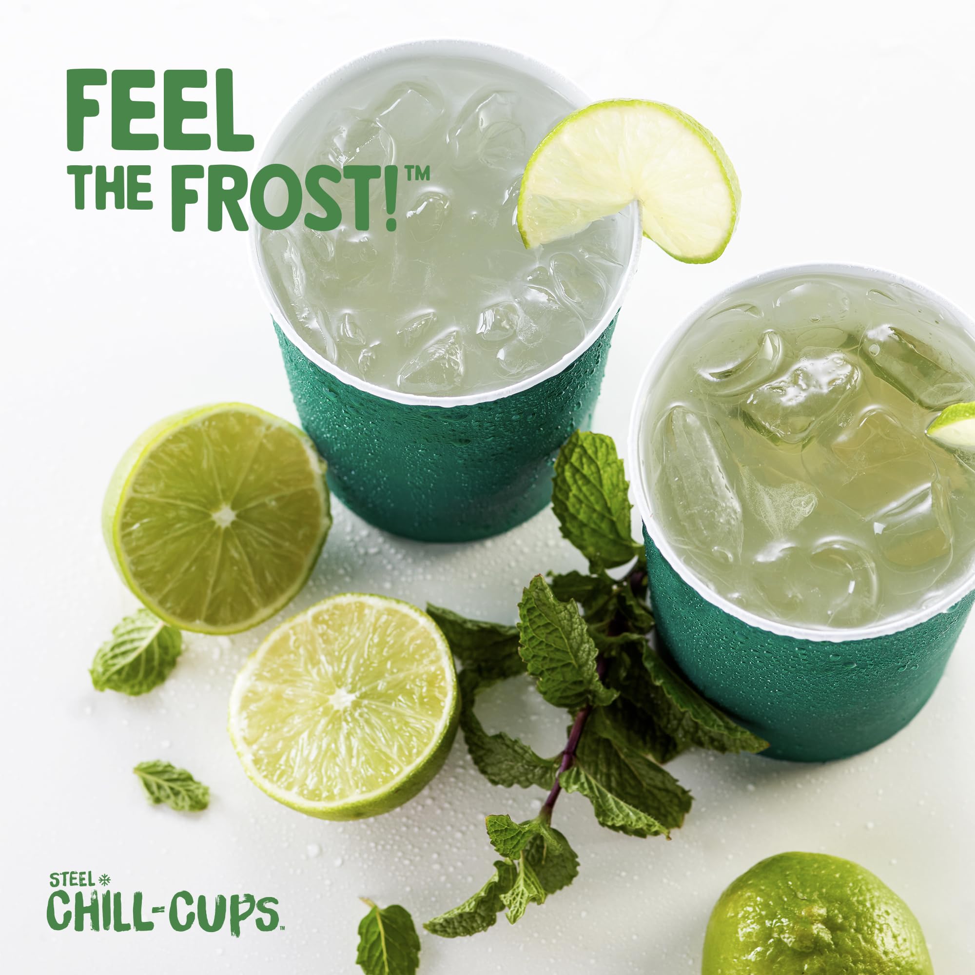 16 oz. Party Cups, Perfect for Cold Drinks - Sturdy & Durable, Disposable & 100% Recyclable - Made in USA - Green (180 Pack)
