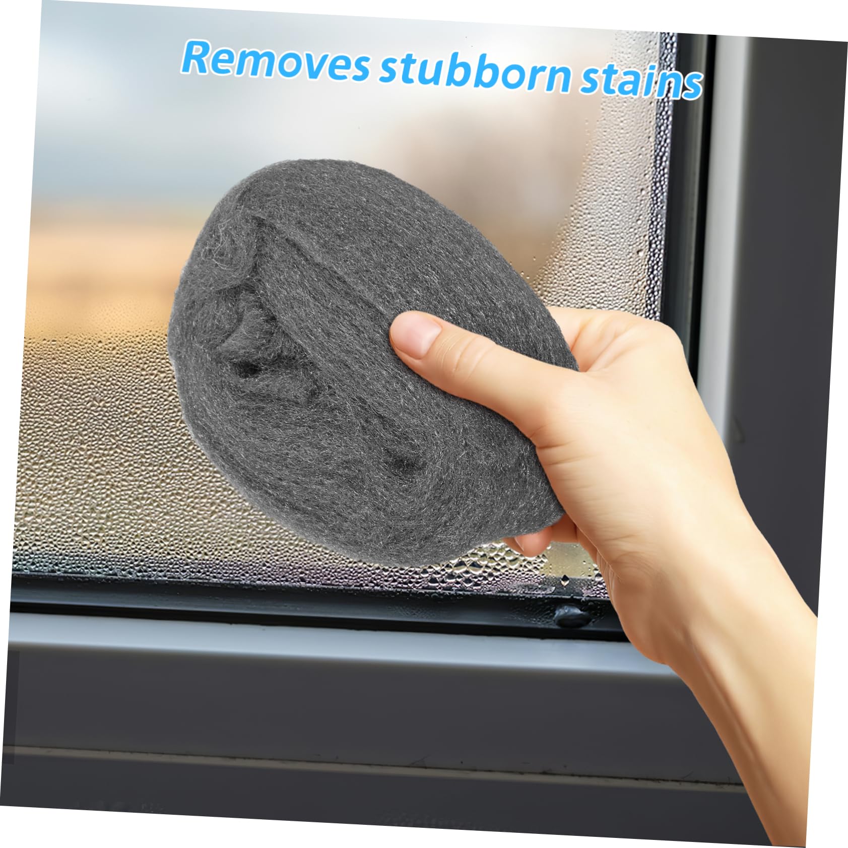 GLEAVI 10piezas Acero Inoxidable Lana De Acero Reutilizable para Pulido y Limpieza De Superficies Ventanas para Tareas De Limpieza y DIY
