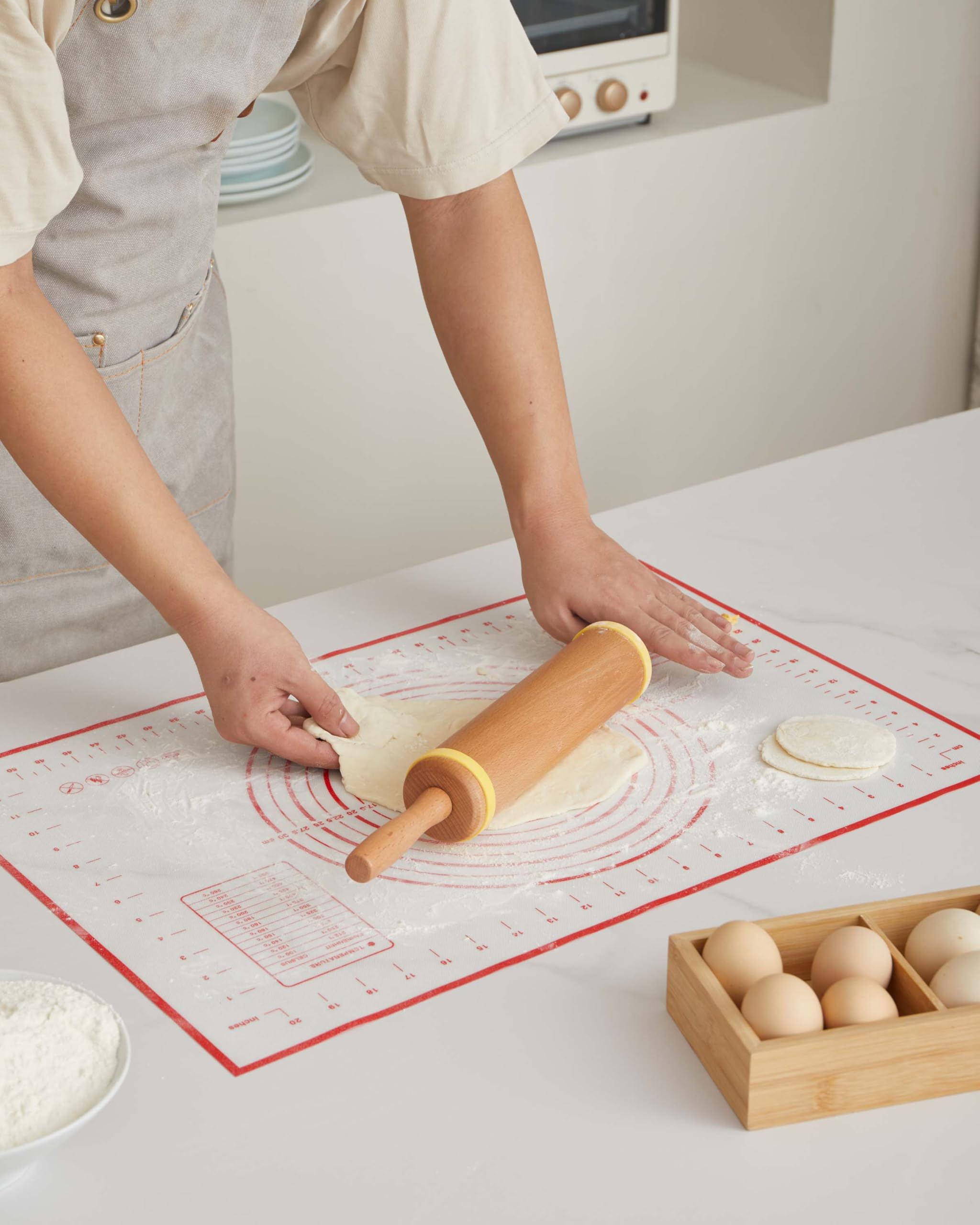 Rodillo de madera para repostería y repostería