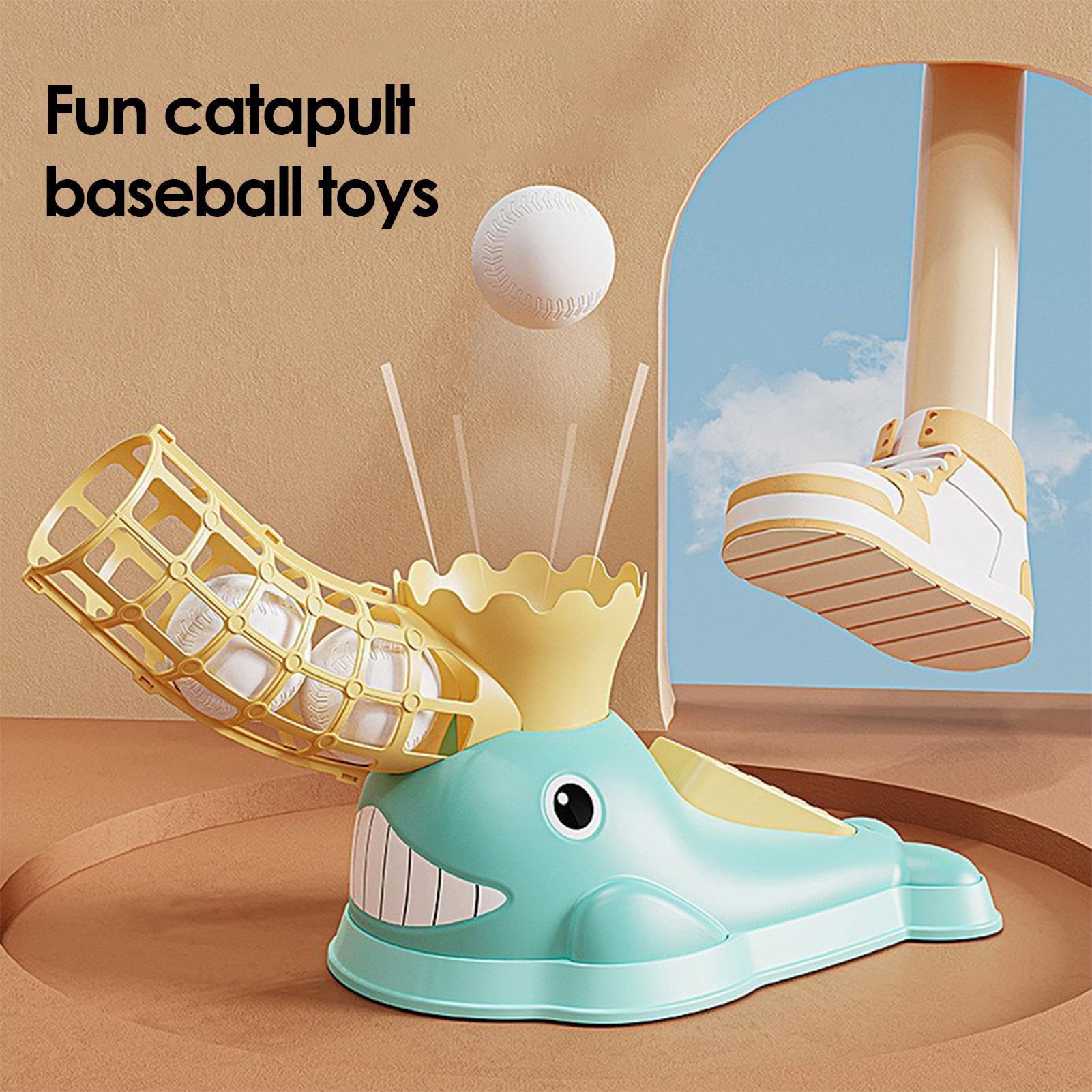 Genérico Juego De Béisbol De Lanzamiento,Entrenador De Swing Y Lanzamiento para Bate - Accesorios Deportivos Ajustables Portátiles para Exteriores，Diversión Familiar para Niños Y Adultos