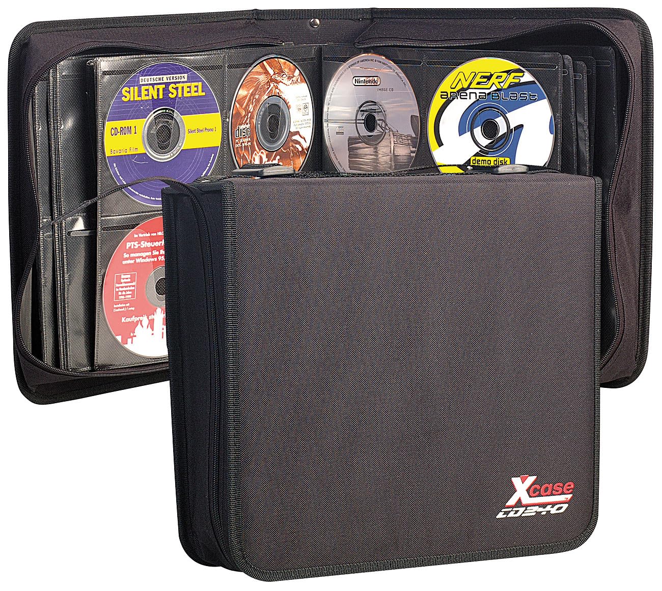 Xcase CD Aufbewahrung: 2er-Set CD/DVD/BD-Taschen für je 240 CD/DVD/BDs (Universal CD-Koffer, Aufbewahrungsmappen, Box)