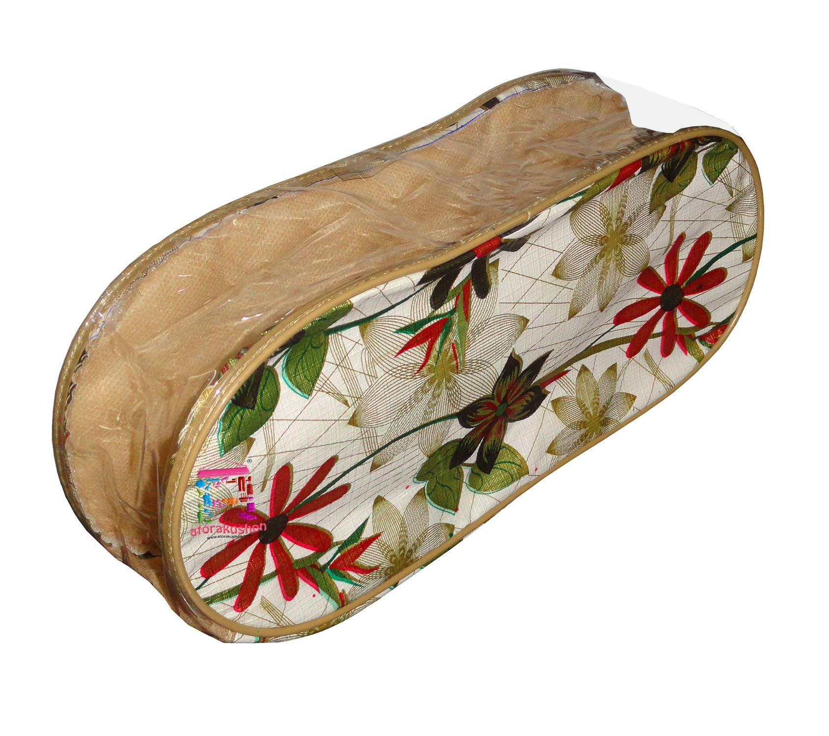 atorakushon Flower Print, Shoe Cover/Slippers Cover Travelling Shoe Storage Bag/Storage Footwear Organiser Pouch Shoe Bag (Set of 8) 4